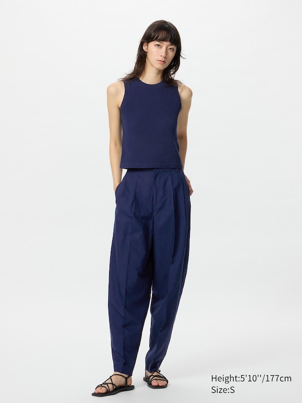 Cotton Popcorn Short Sweater | Sleeveless
