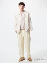 Linen Blend Easy Ankle Pants