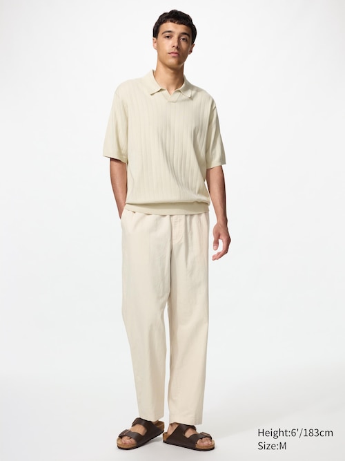 Linen Blend Easy Ankle Pants