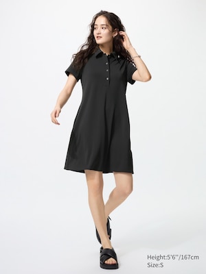 Crepe Jersey Mini Polo Dress