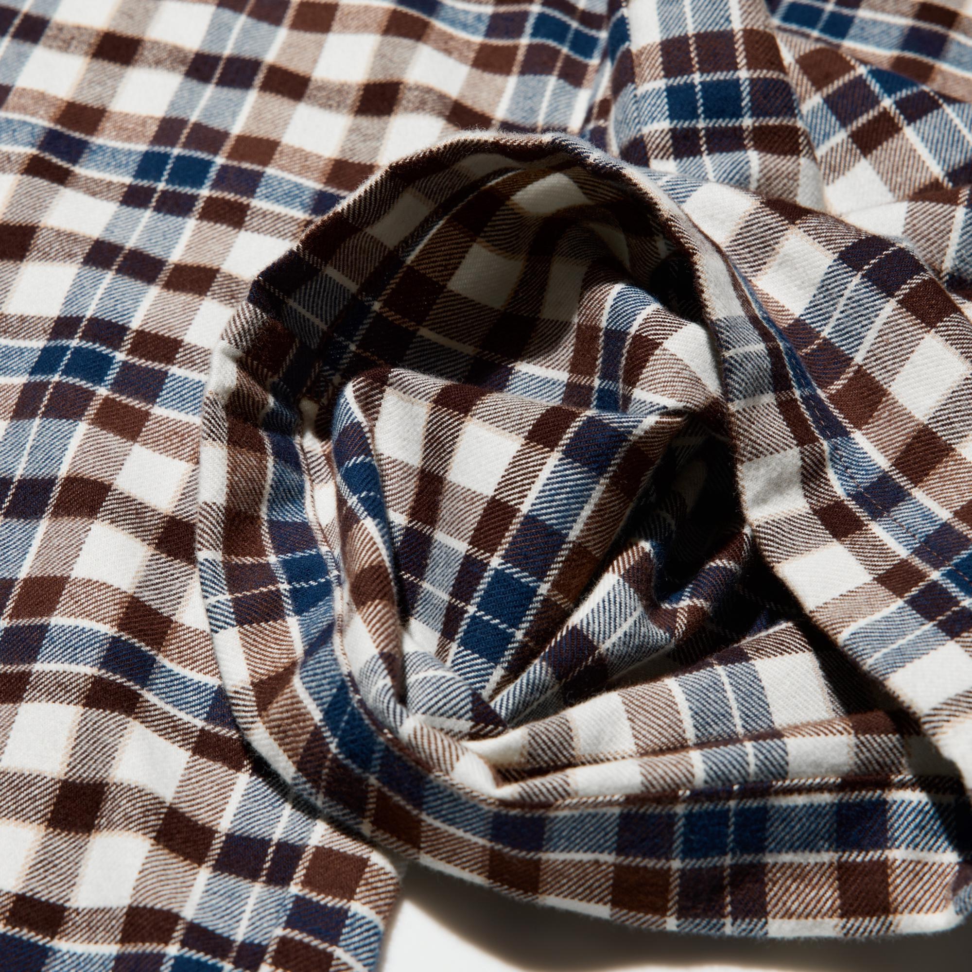 100% cotton flannel, brushed on both sides for a soft and cozy feel.