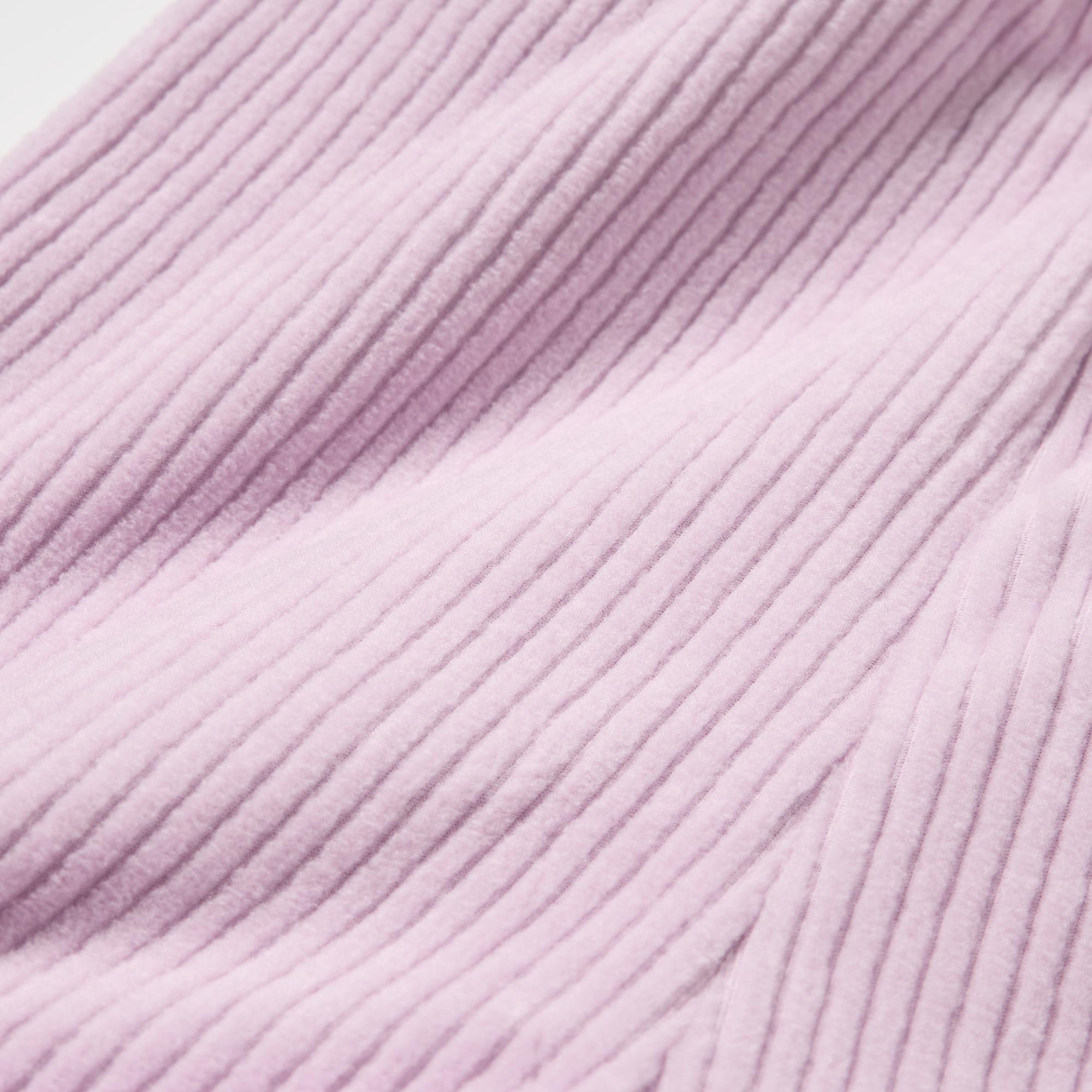 Lightweight, warm, soft fleece.