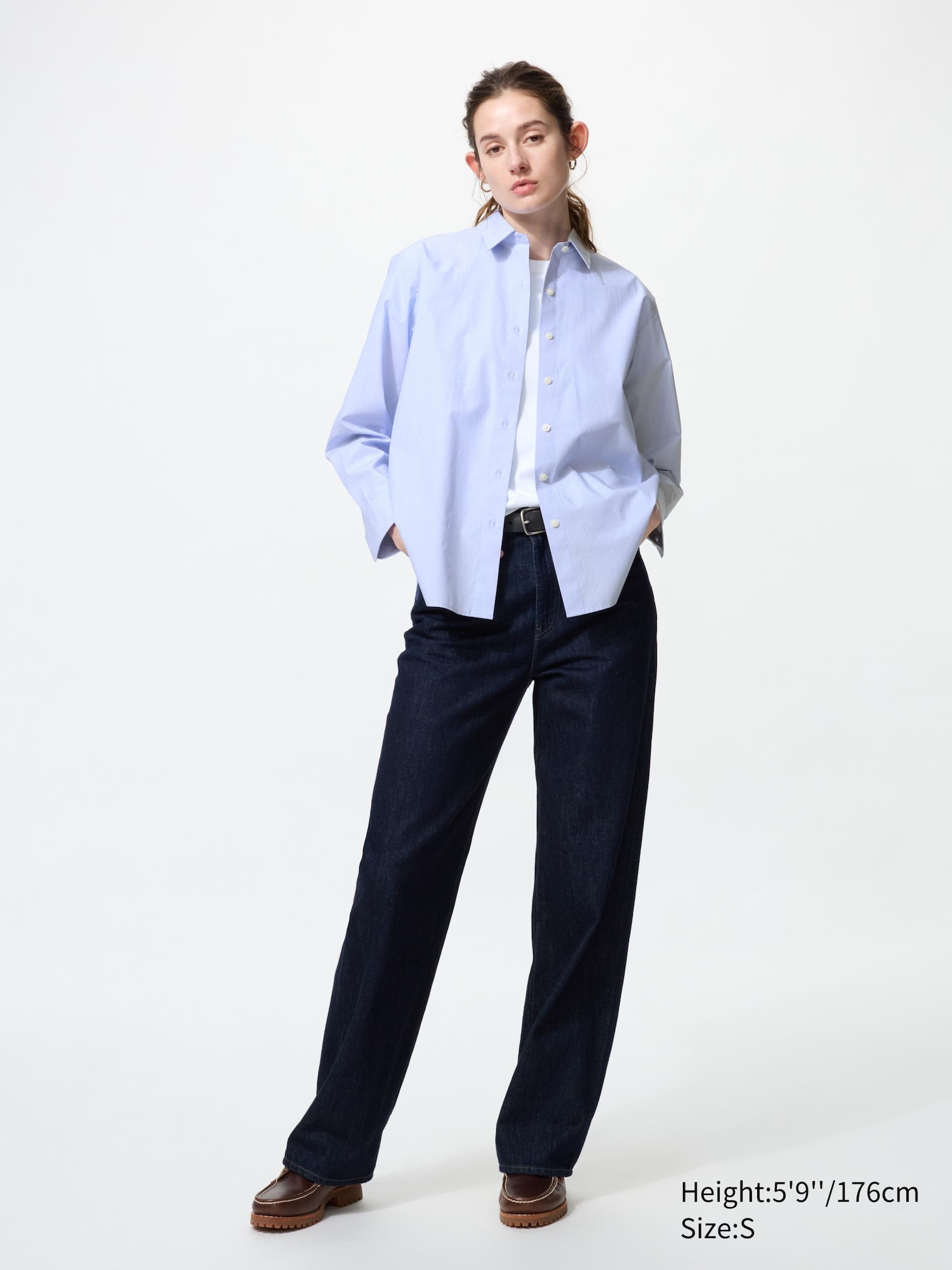 Russeluno I WANT BD 長袖シャツ Cotton Shirt | Hairline Fabric | UNIQLO US