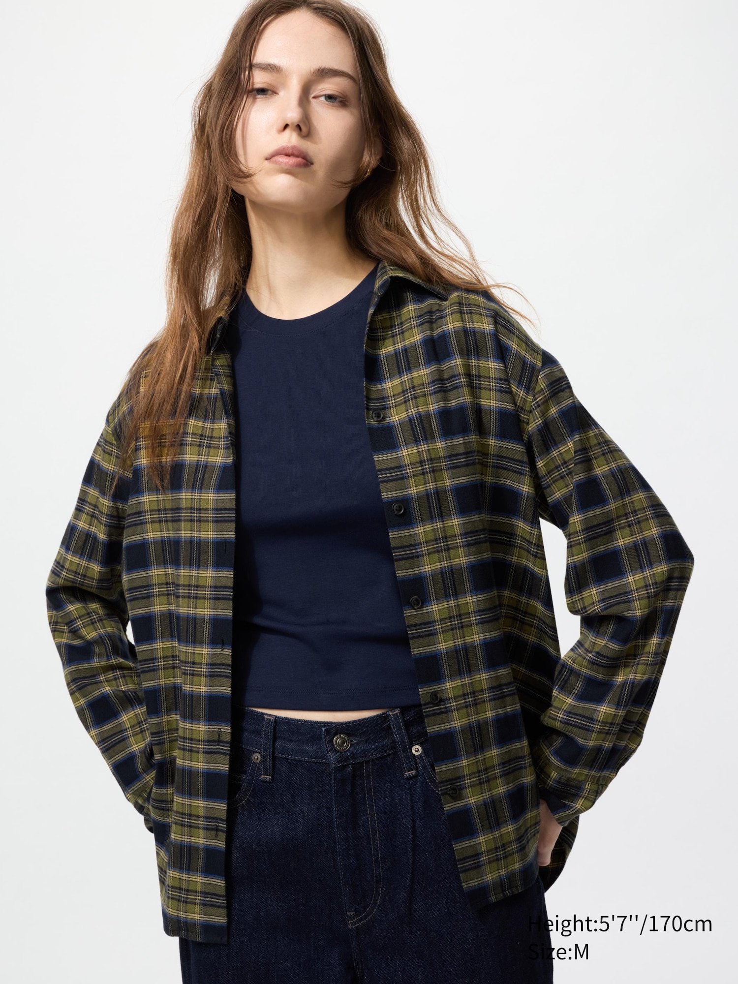 トップス ok.soon flannel check shirt Flannel Boxy Cropped Shirt | Mini Check | UNIQLO US
