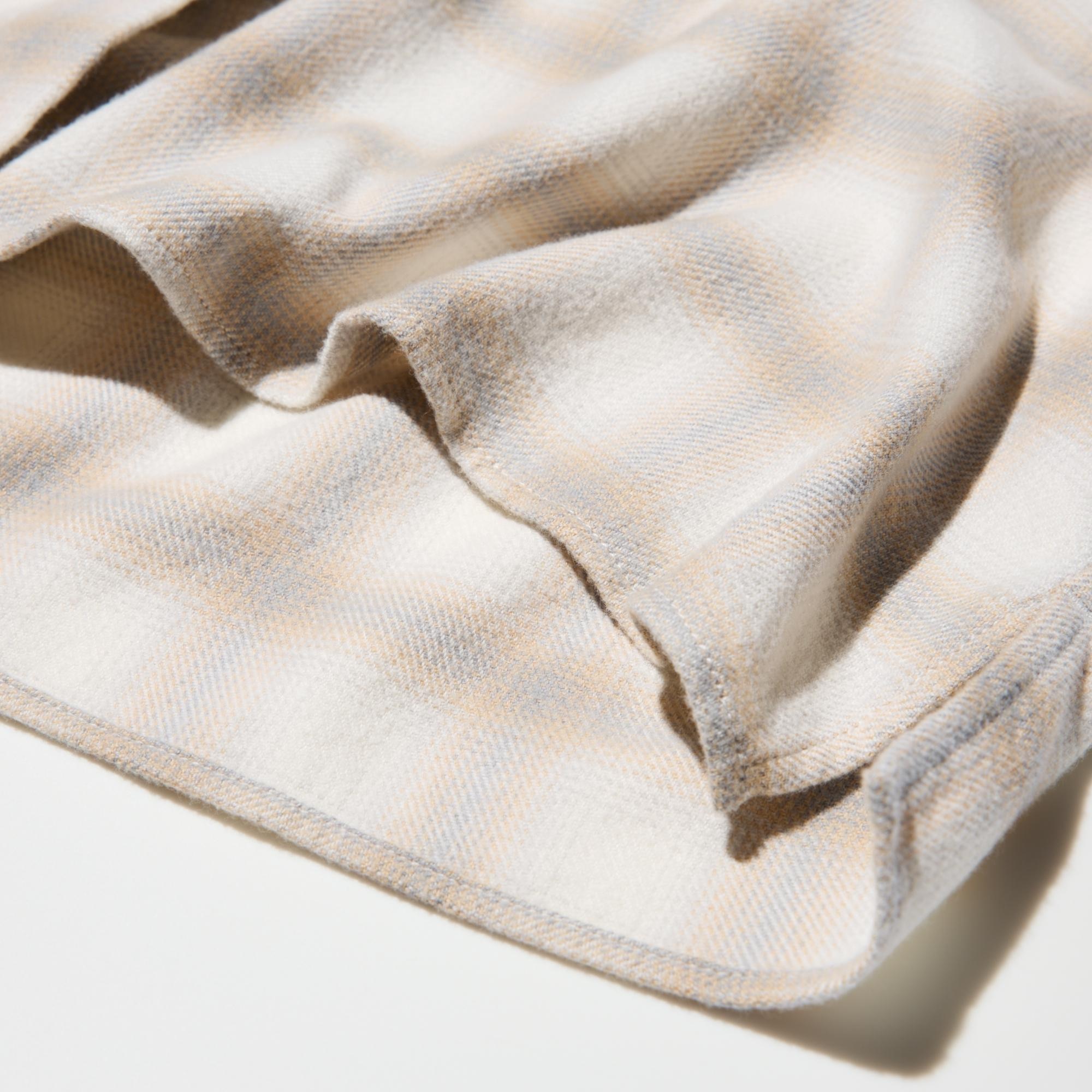 100% cotton, brushed on both sides for softness and warmth.