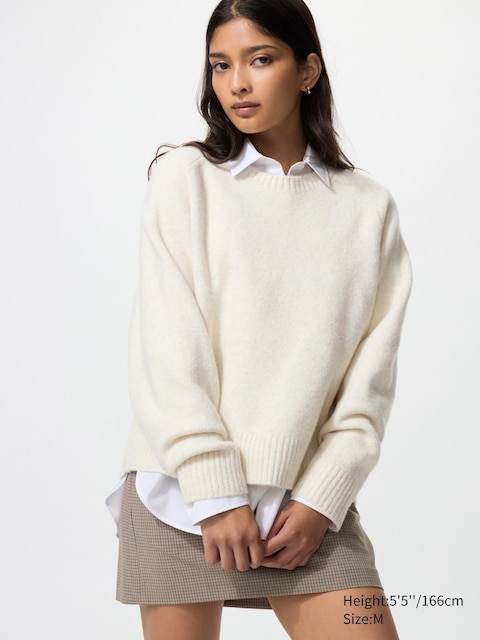 Свитер из пряжи Uniqlo Souffle off white