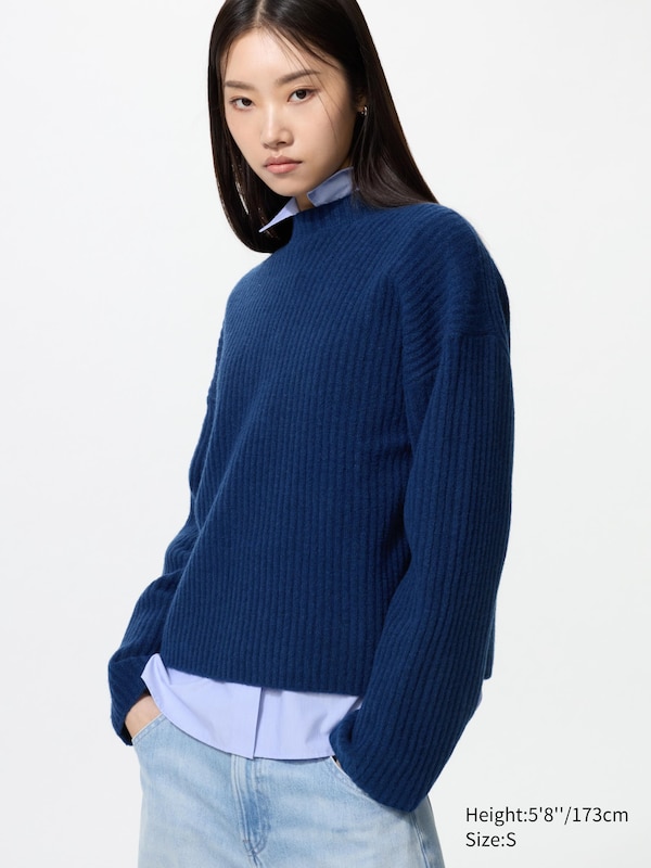 Souffle Yarn Mock Neck Sweater