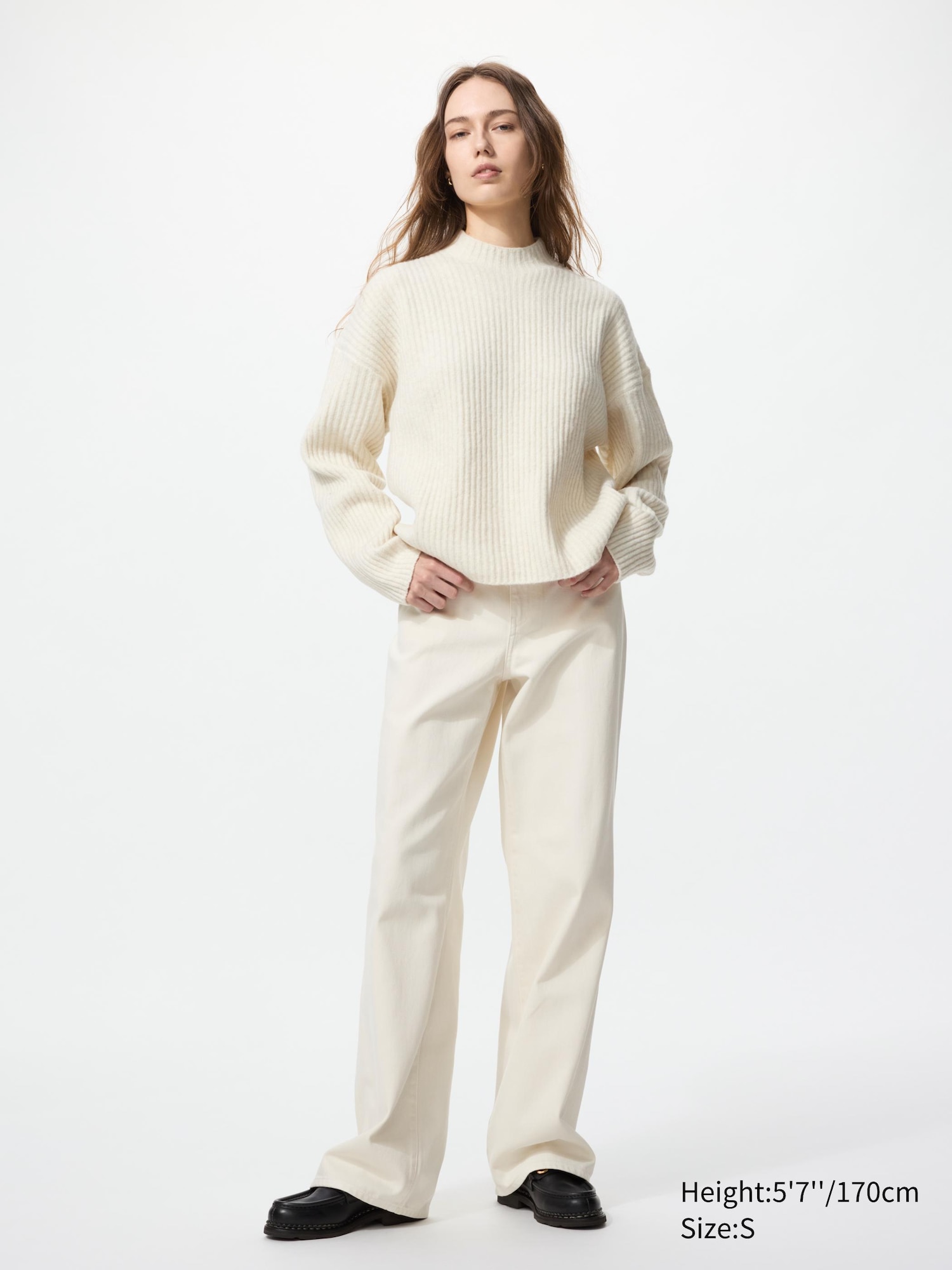soufflé knit HYEON white 新品未使用 Souffle Yarn Mock Neck Sweater | UNIQLO US