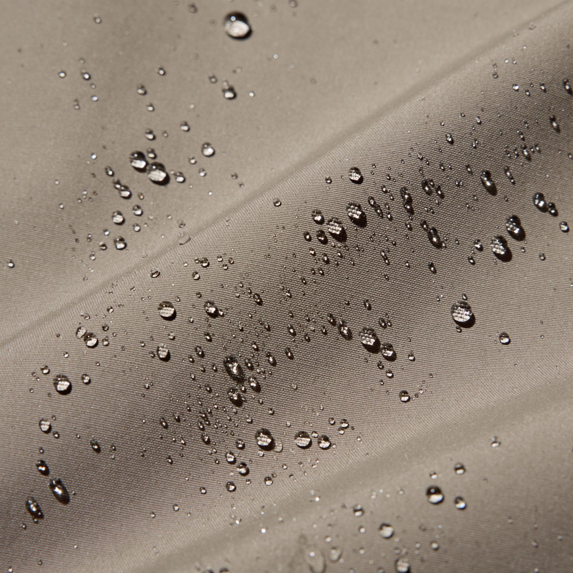 Water-repellent finish protects against light rain. *The fabric is coated with a water-repellent agent so the effect lasts longer. The finish is not permanent.
