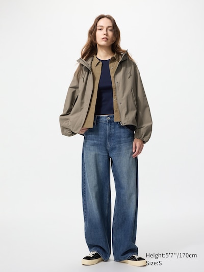 Cotton Blend Short Parka