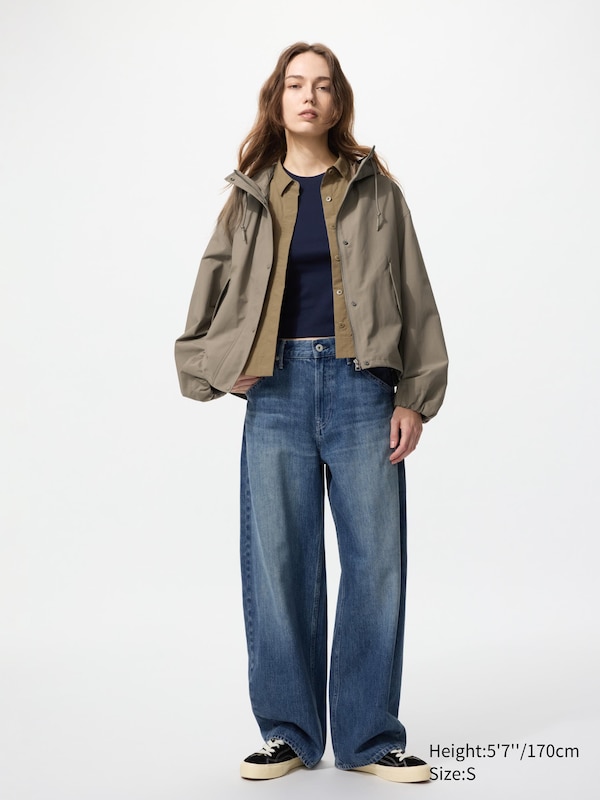 Cotton Blend Short Parka