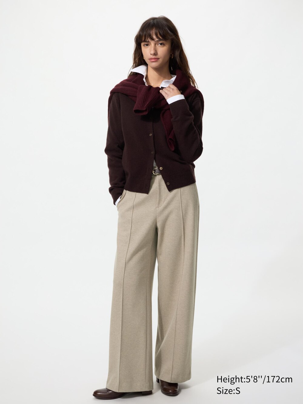 Женские брюки Uniqlo Brushed Jersey Wide Pants