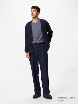Pleated Wide Pants | Brushed Twill