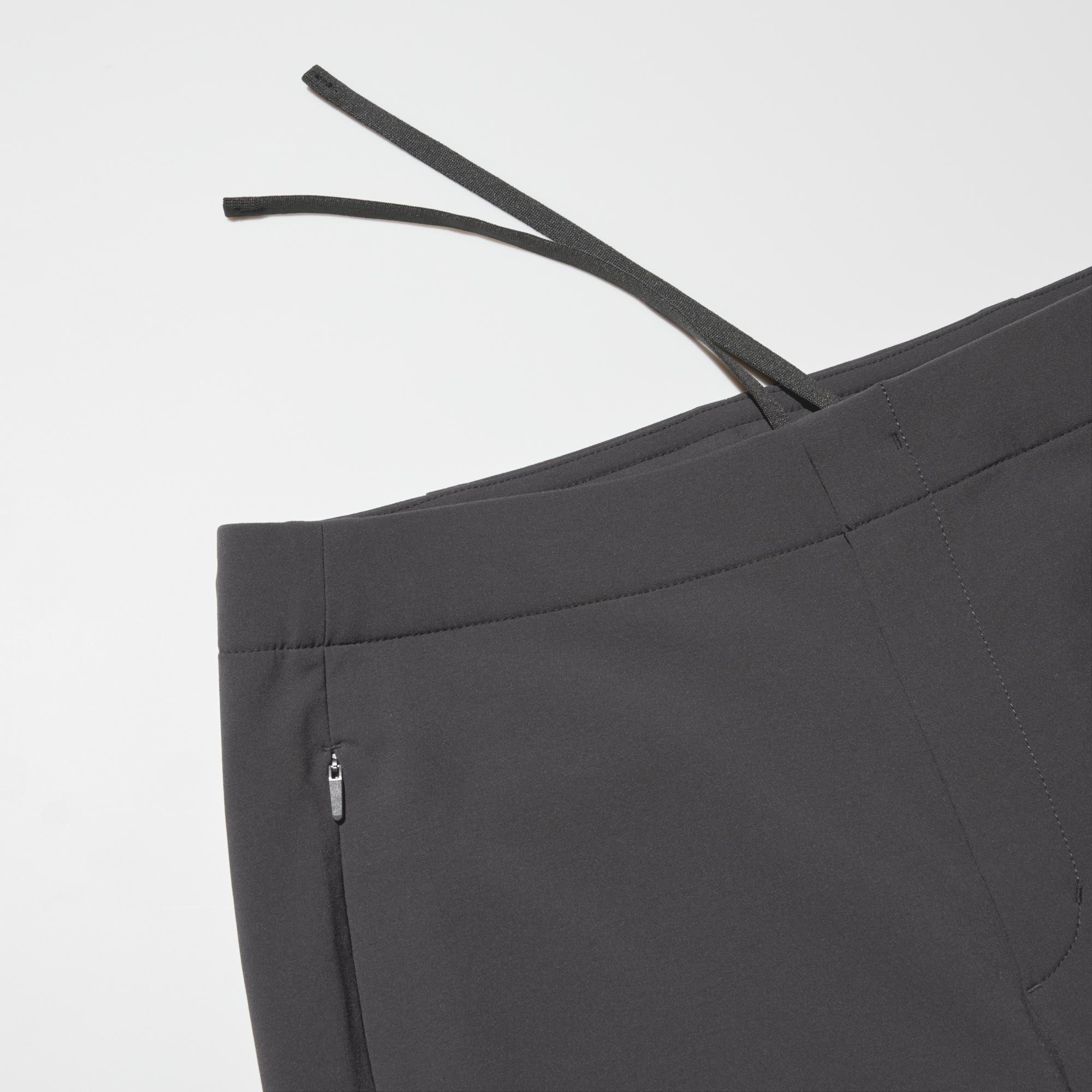 Sleek, comfortable waist with an inner drawstring for easy adjustment.