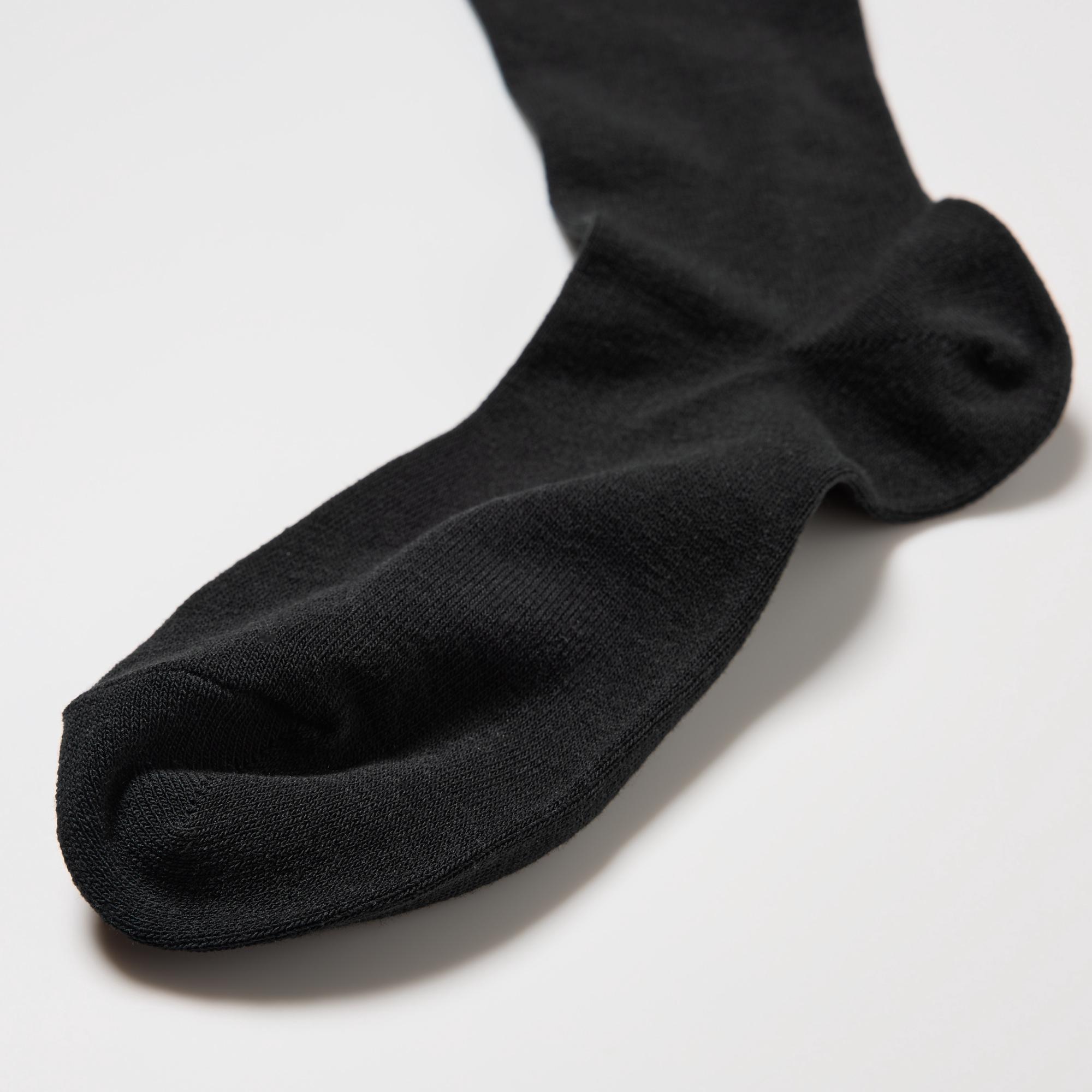 The toe and heel are reinforced to prevent holes and provide long-lasting wear.