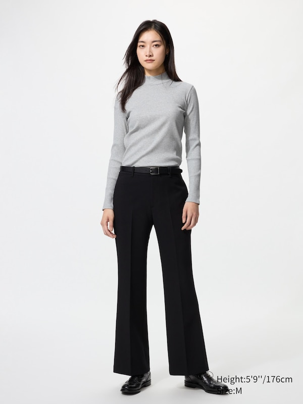 Ribbed High Neck T-Shirt