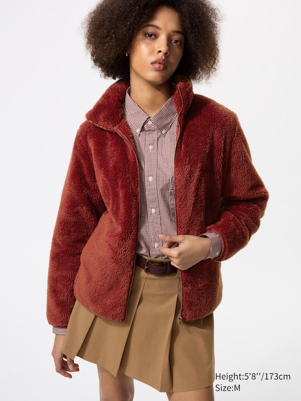 Fluffy Yarn Fleece Full-Zip Jacket