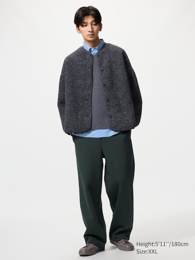 Pile Lined Fleece Relaxed Cardigan