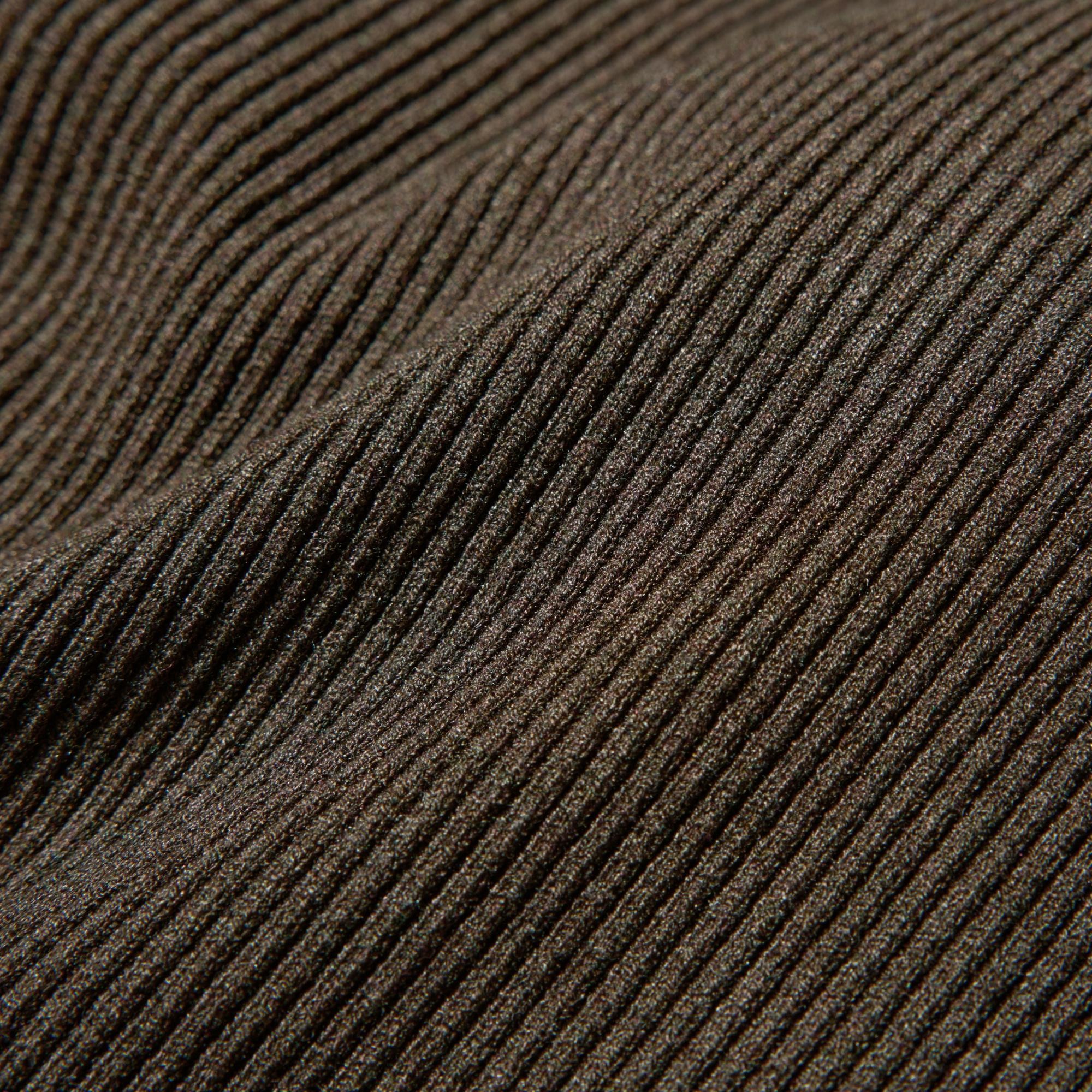 Ribbed knit that is not see-through.