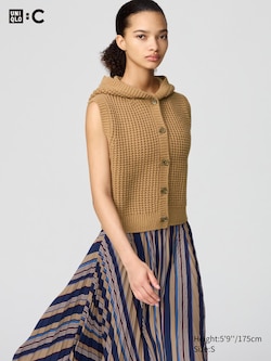 Waffle Knit Hooded Vest
