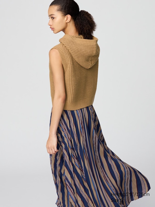 Waffle Knit Hooded Vest