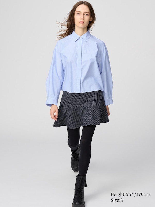 Cotton Cocoon Shirt | Striped