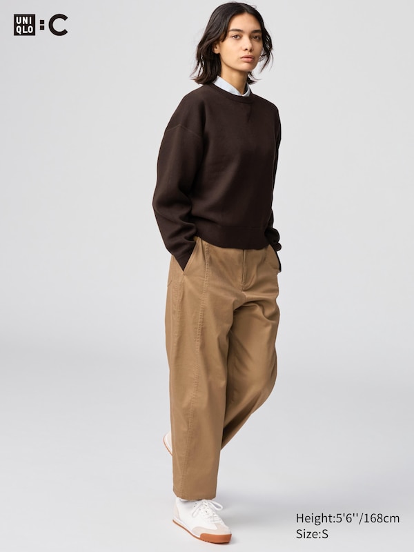 Cotton Barrel Ankle Pants