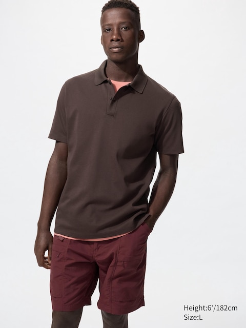 Хлопчатобумажная рубашка поло из пике Uniqlo AIRism