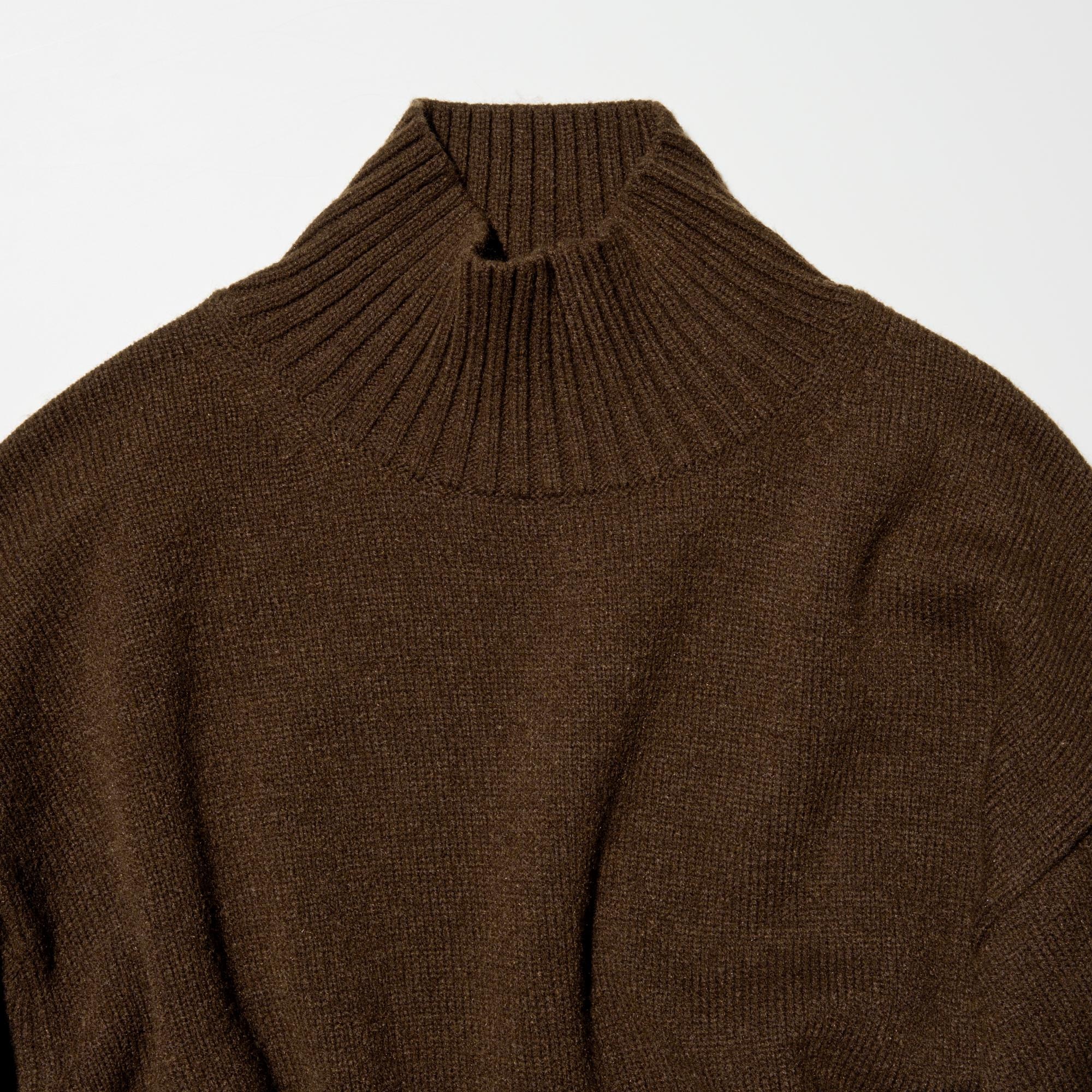 High neck design can be worn alone or layered.