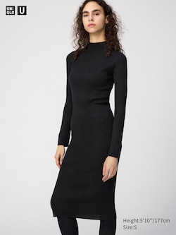 3D Knit Merino Blend Dress
