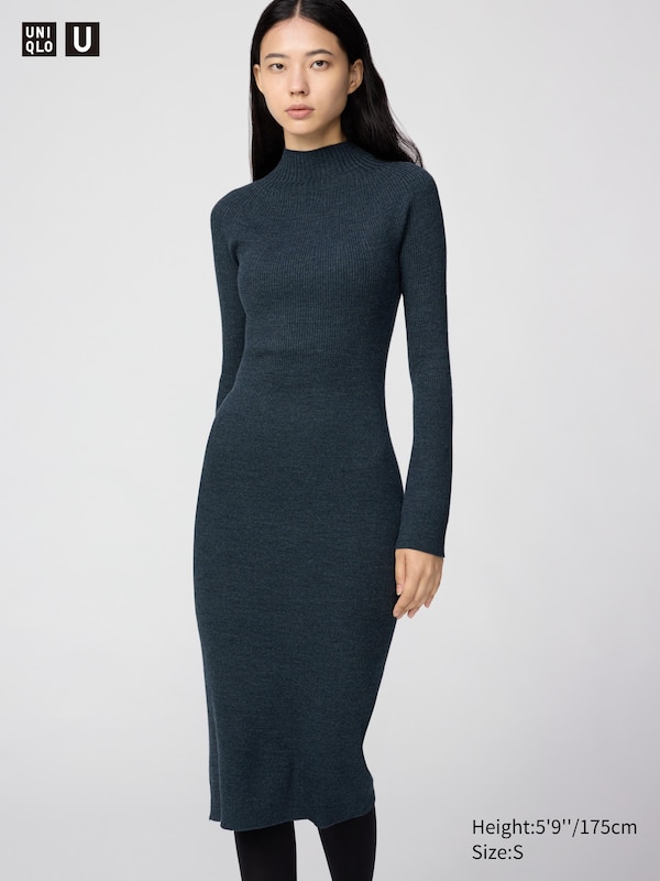 3D Knit Merino Blend Dress