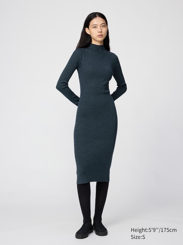 3D Knit Merino Blend Dress
