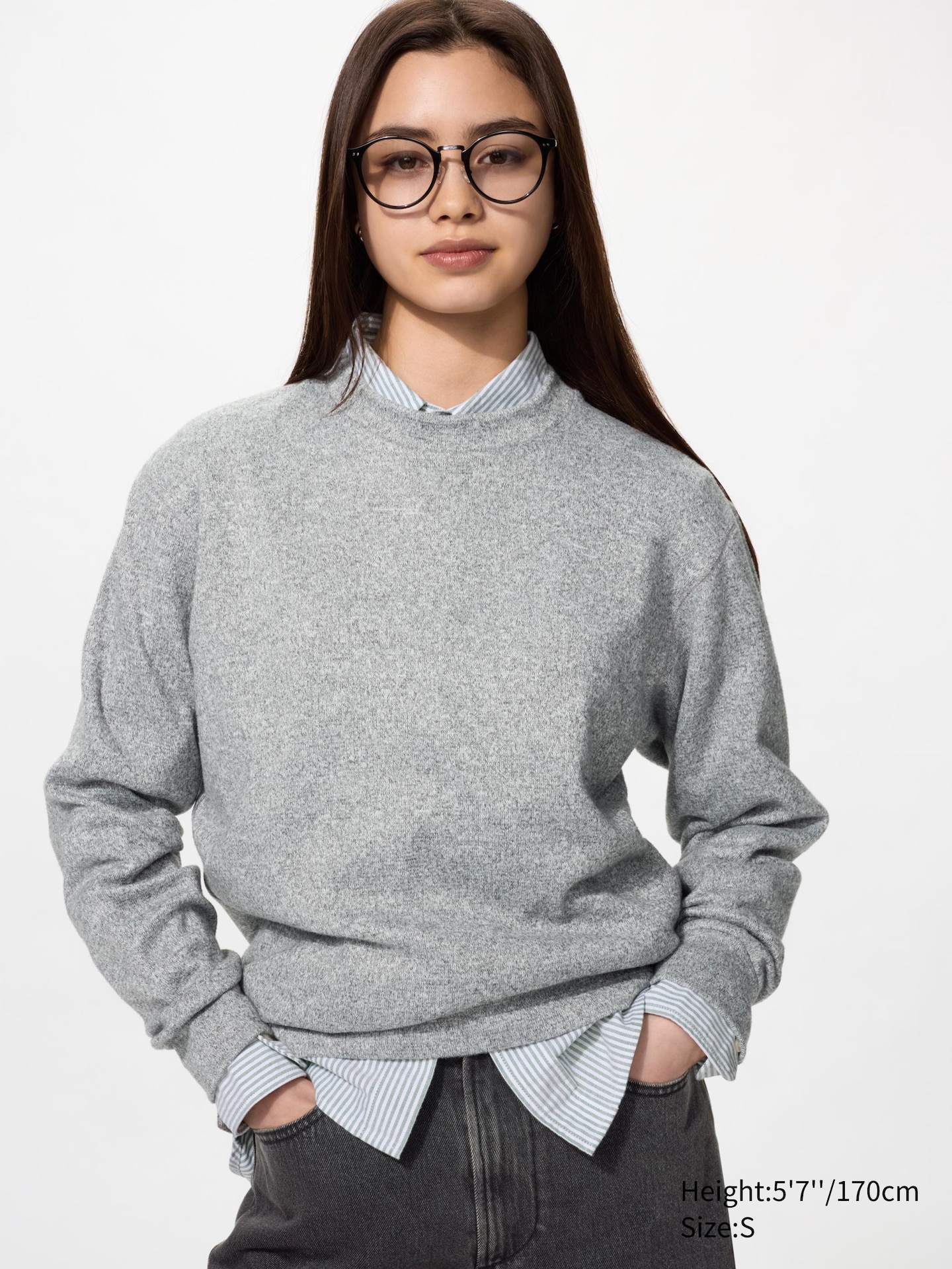Футболка Uniqlo из мягкого флисового трикотажа, цвет: Чёрный — фото 3