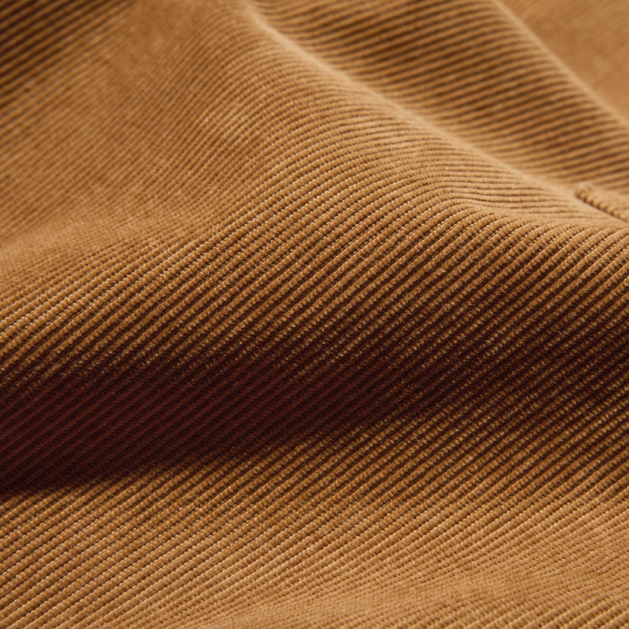 Fine-wale corduroy material.