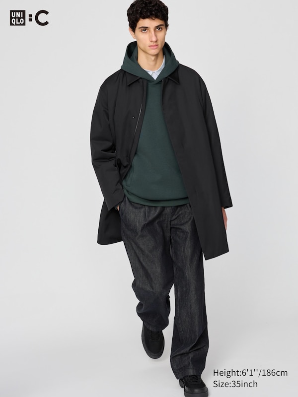 Pleated Straight Pants | Denim