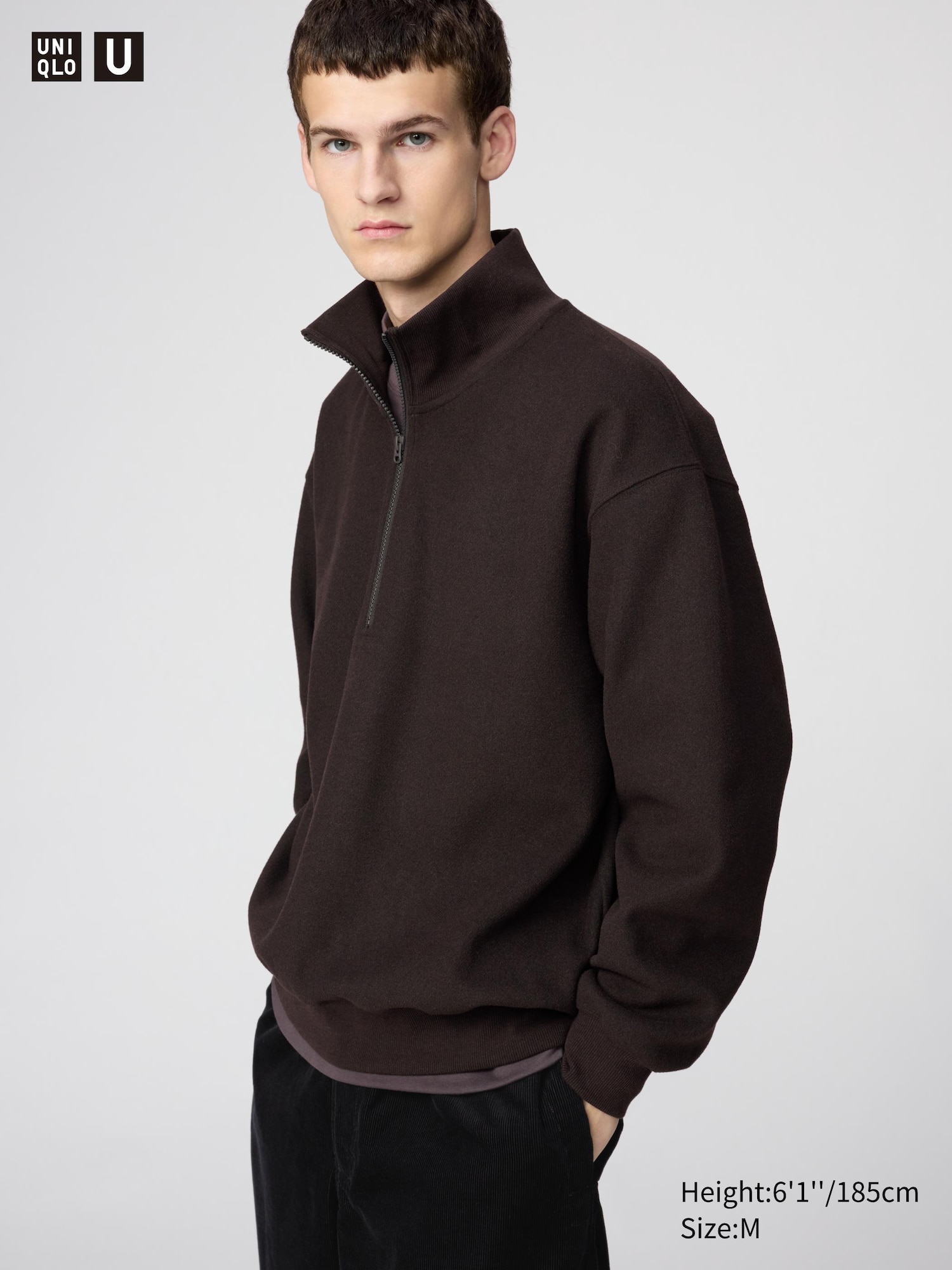 Brushed Half-Zip Sweatshirt - thumbnail 5
