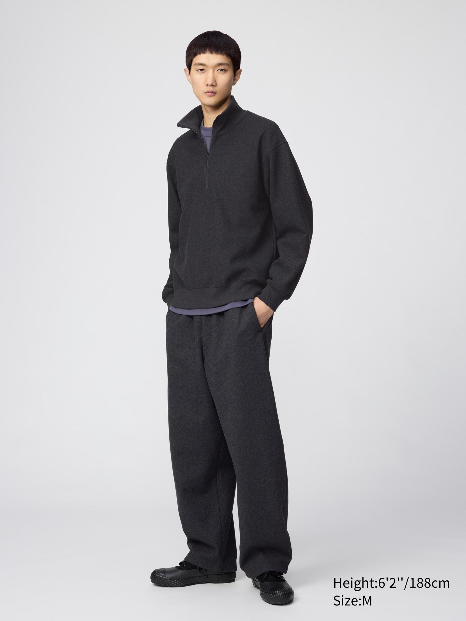 UNIQLO ユニクロ Unisex Brushed Half-Zip Sweatshirt | UNIQLO US