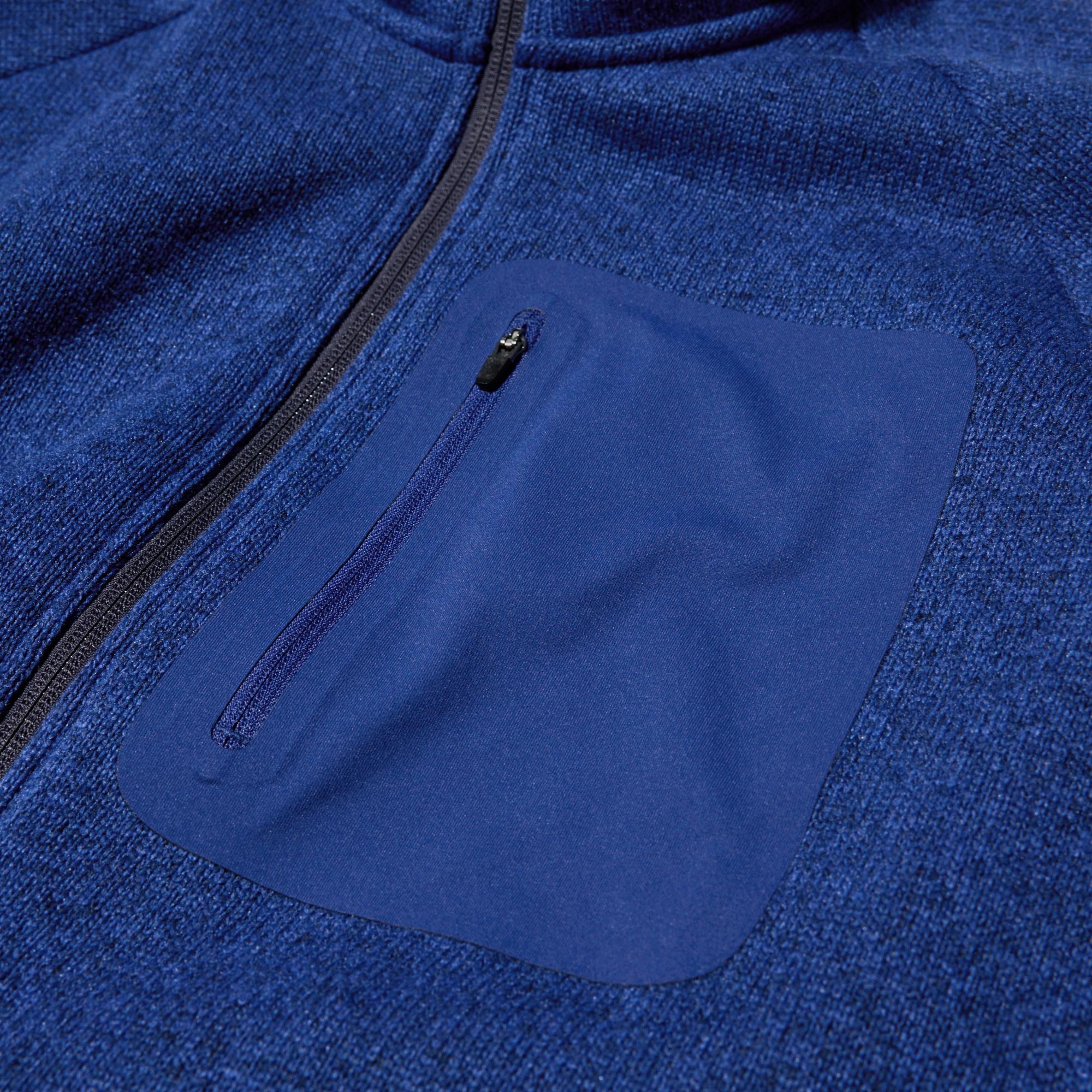 Chest pocket with slide fastener.