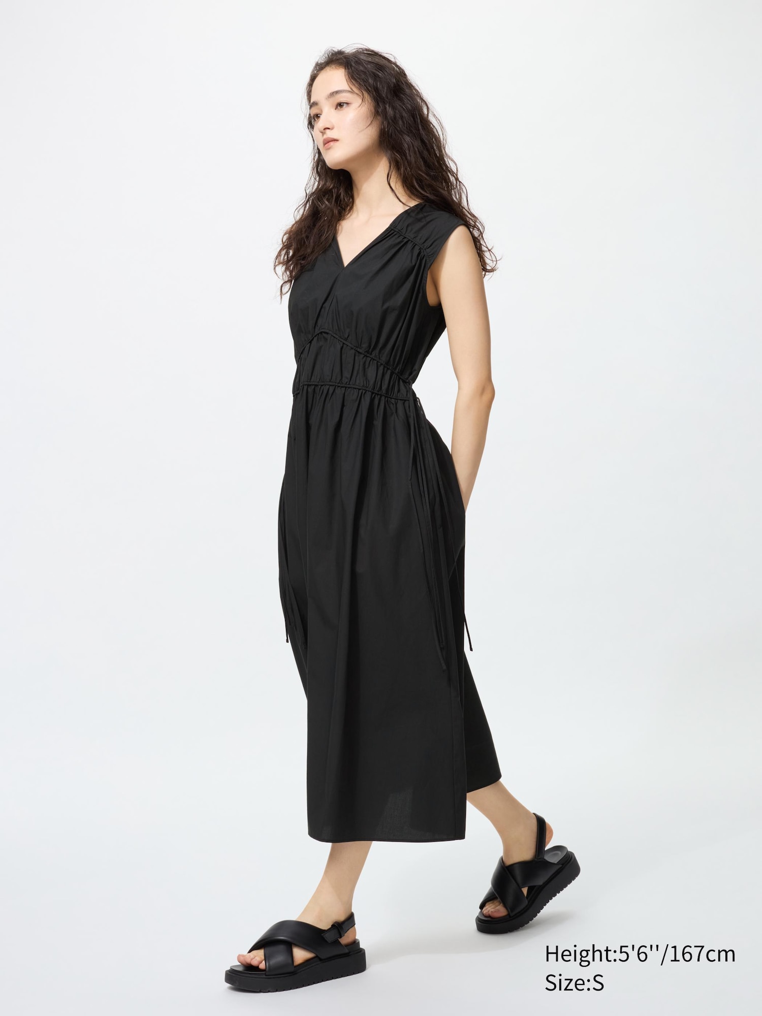 Cotton Gathered Dress | UNIQLO US