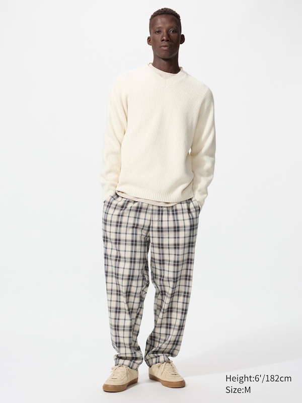 Flannel Easy Ankle Pants | Checked