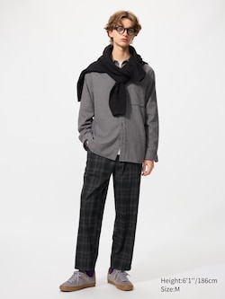 Flannel Easy Ankle Pants | Checked