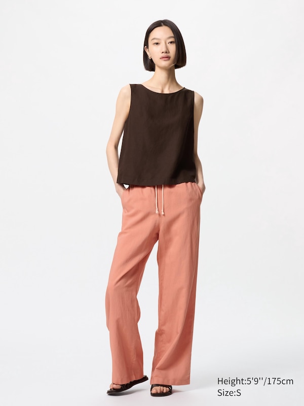 Linen Blend Sleeveless Blouse