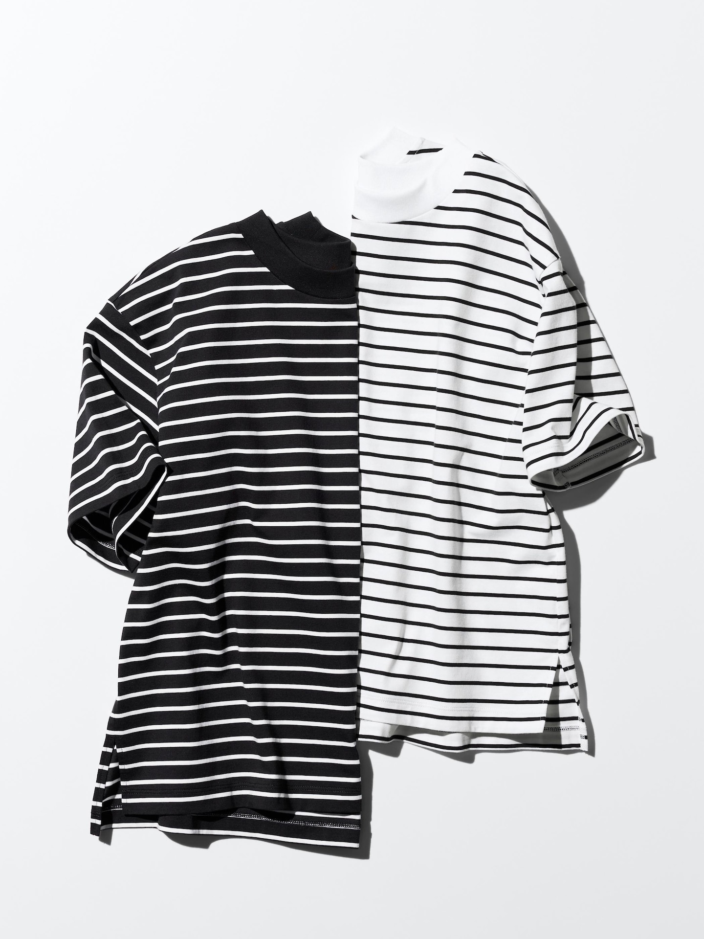 Женская футболка Uniqlo AIRism Cotton в полоску, цвет: Чёрный — фото 3