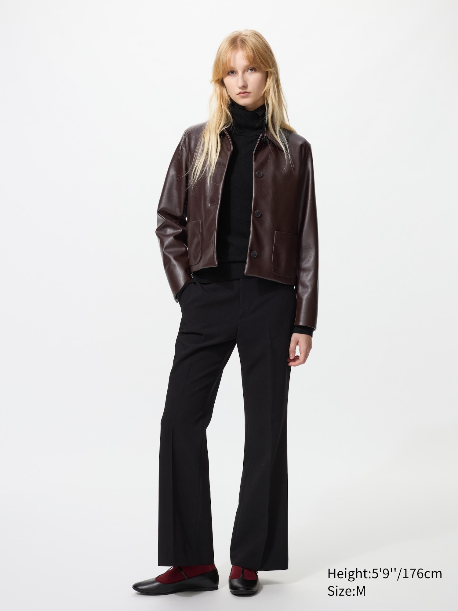 ジャケット・アウター FAKE LEATHER SHORT JACKET Amazon.com: Women's Trendy Faux Leather Jacket Moto Short