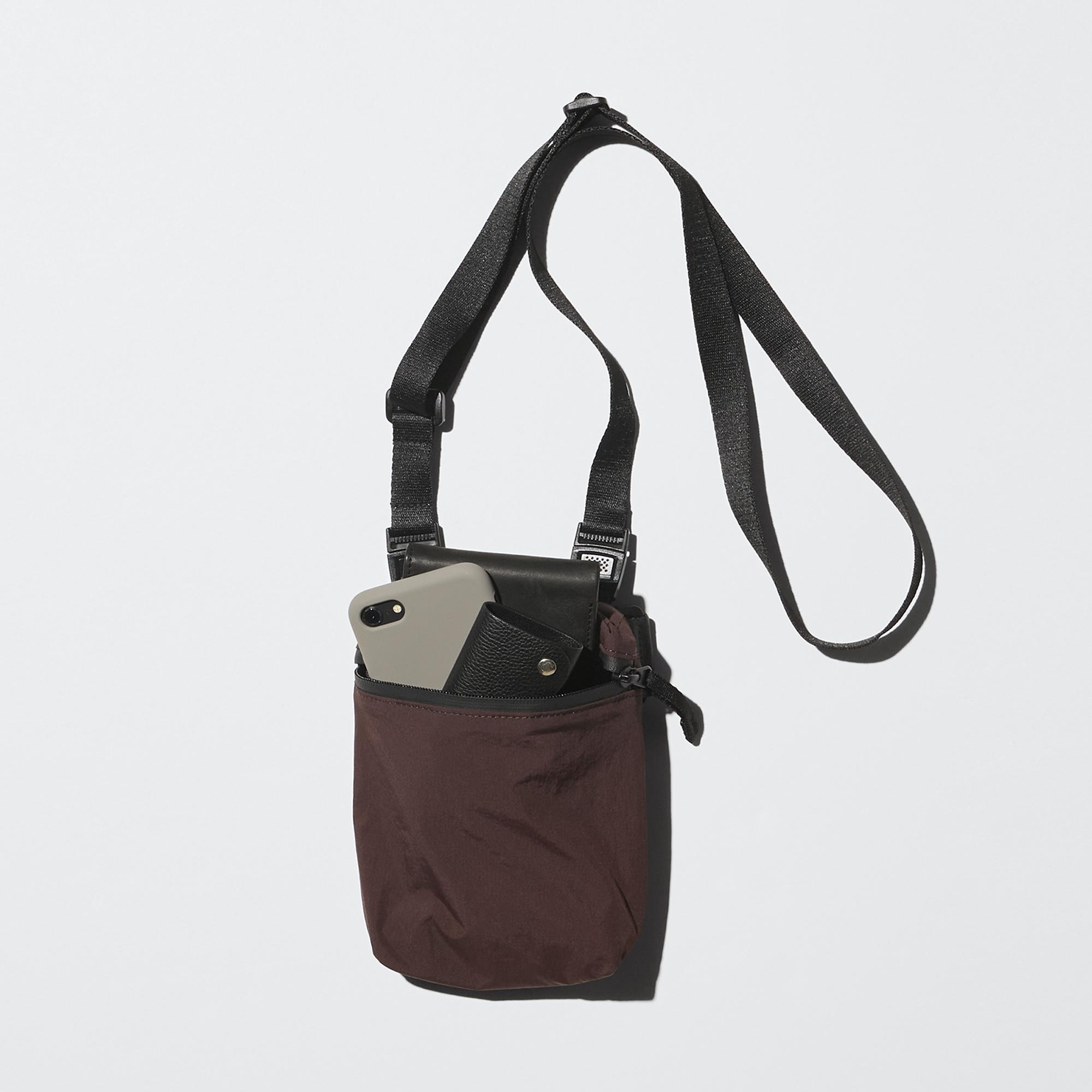 It can hold a cell phone, passport, and small wallet.