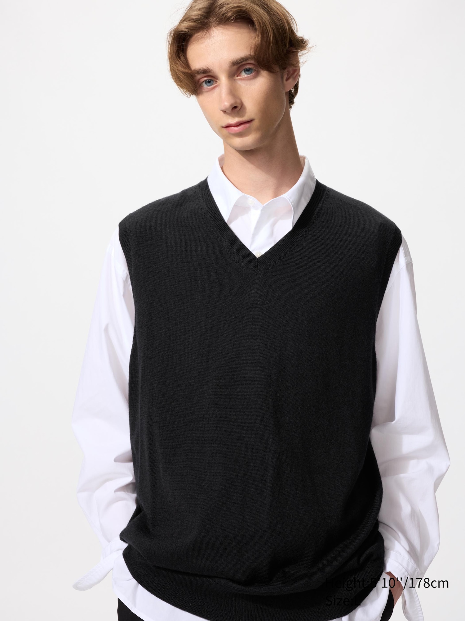 Merino V-Neck Vest | UNIQLO US