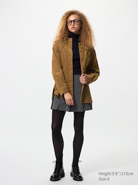 Corduroy Long Shirt Jacket