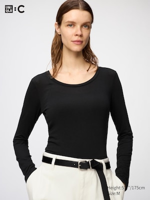 HEATTECH Extra Warm Cashmere Blend T-Shirt | Scoop Neck