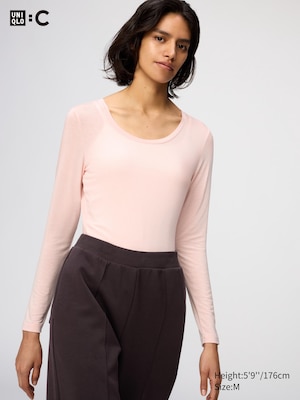 HEATTECH Extra Warm Cashmere Blend T-Shirt | Scoop Neck