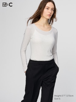 HEATTECH Extra Warm Cashmere Blend T-Shirt | Scoop Neck